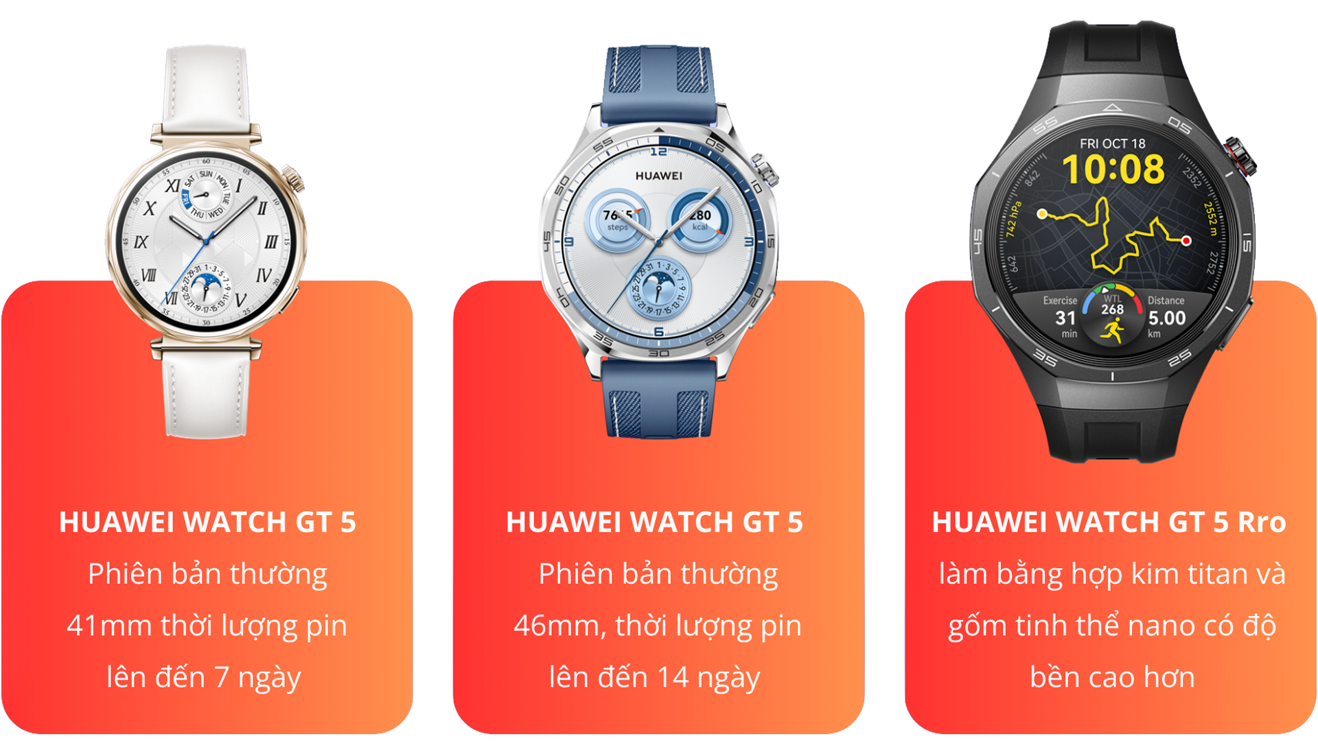 HUAWEI WATCH GT 5 & WATCH D2: Đồng hồ thông minh của năm