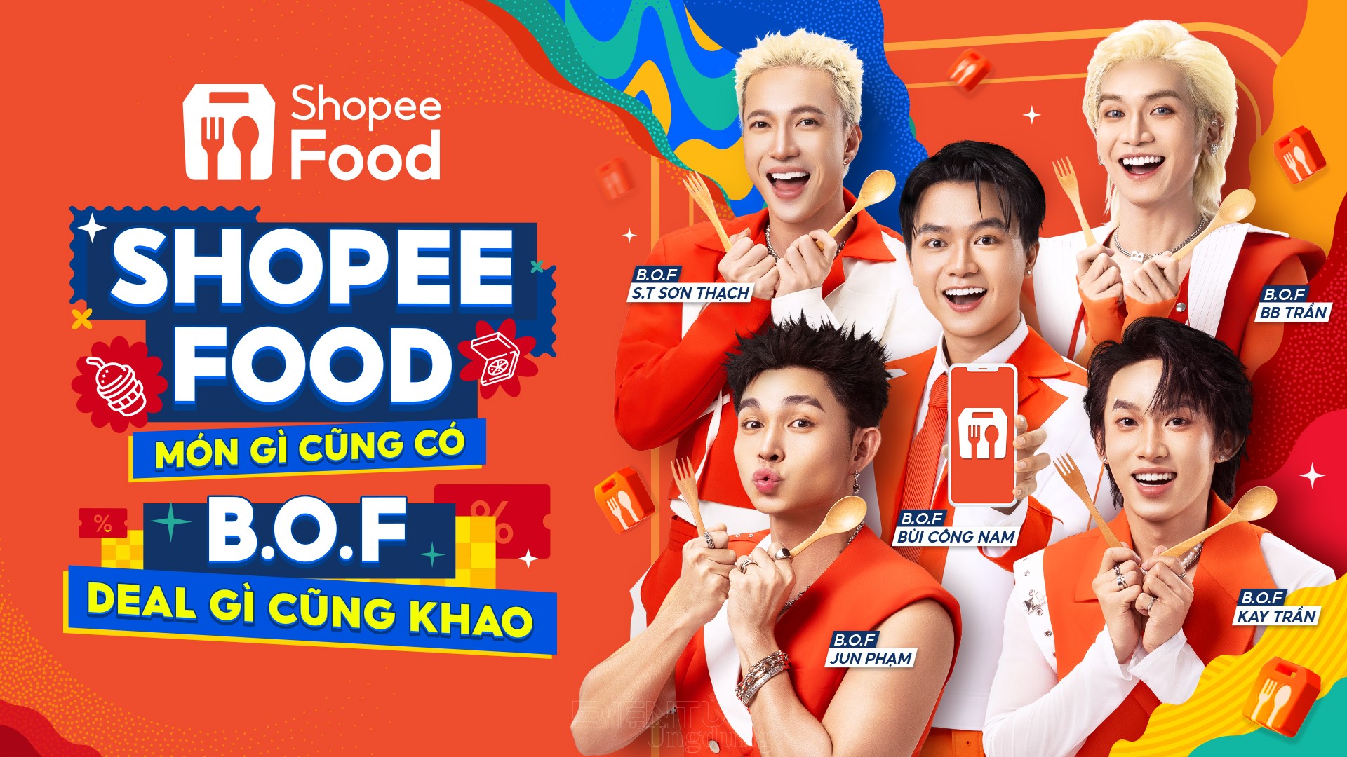 ShopeeFood bùng nổ cùng 5 đại sứ thương hiệu