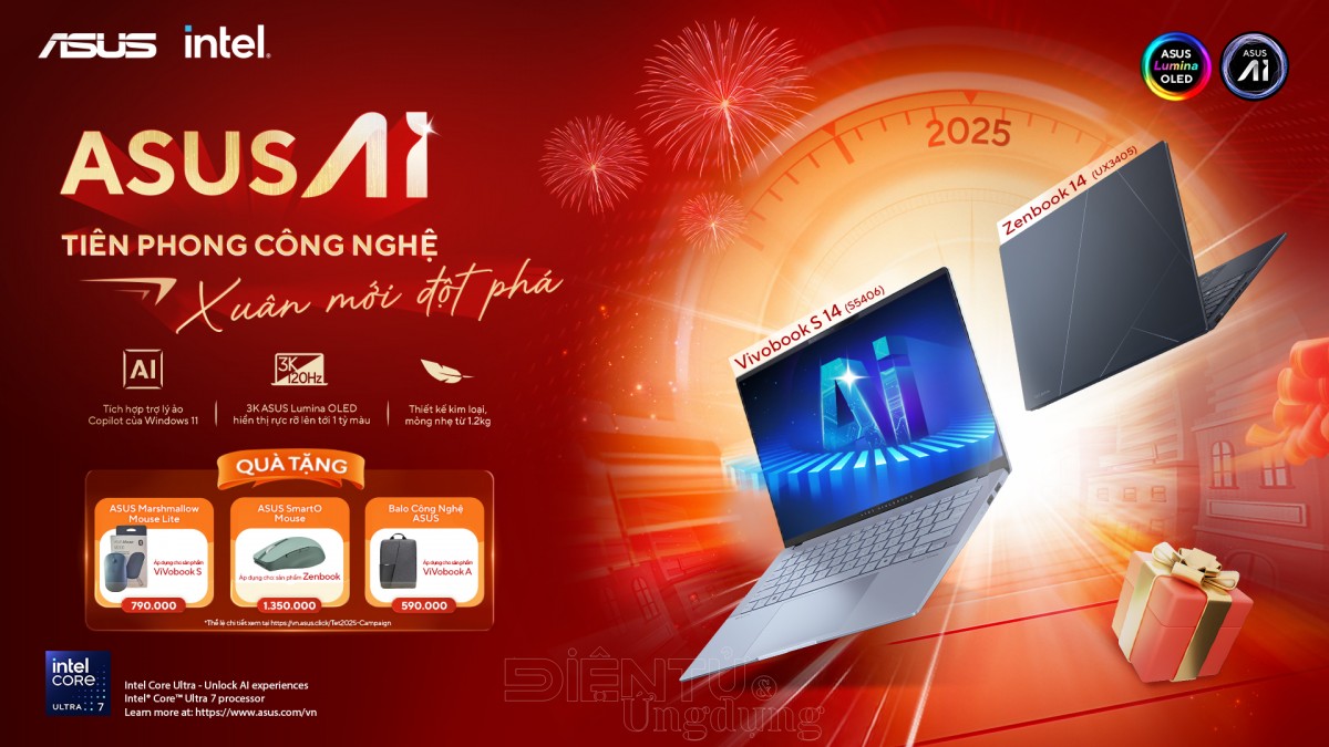 Thăng hạng cùng laptop AI đến từ ASUS