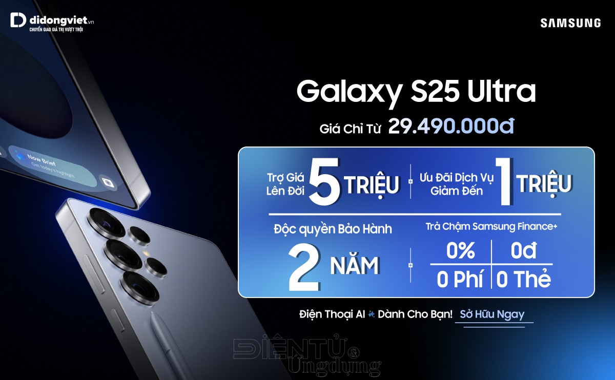 Galaxy S25 Ultra giá chỉ còn từ 23,49 triệu đồng