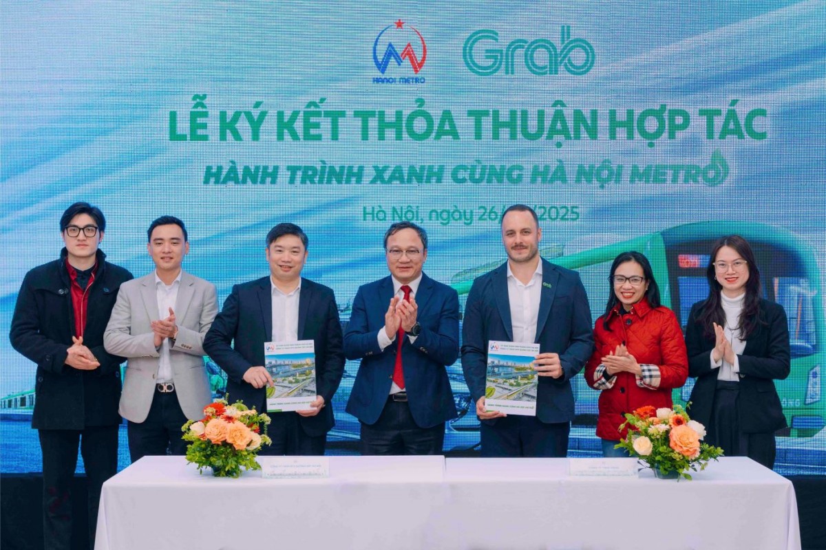 Metro Hà Nội và Grab Việt Nam chung tay phát triển đường sắt đô thị Hà Nội