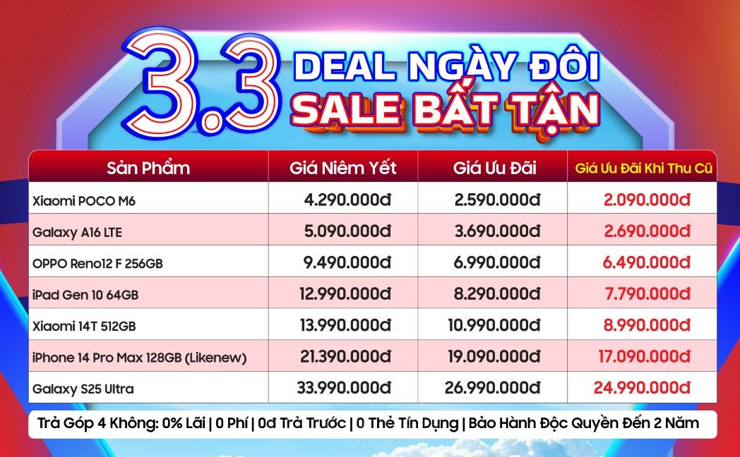 Deal ngày đôi - Sale bất tận