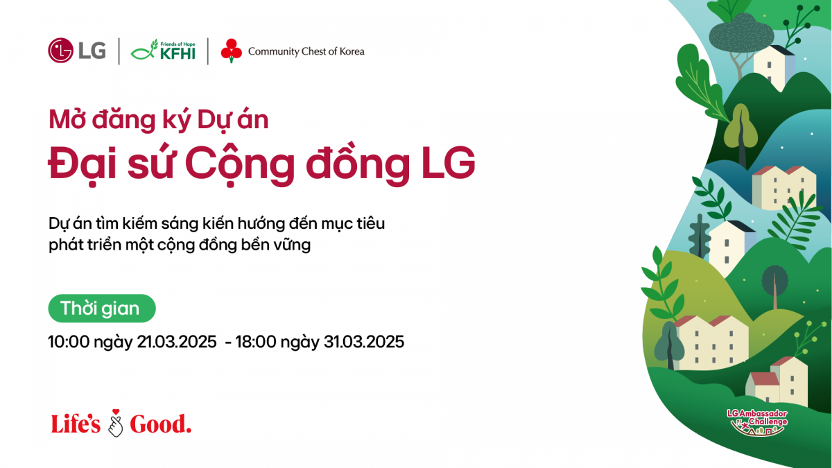 LG tìm kiếm 'Đại sứ Cộng đồng LG 2025'