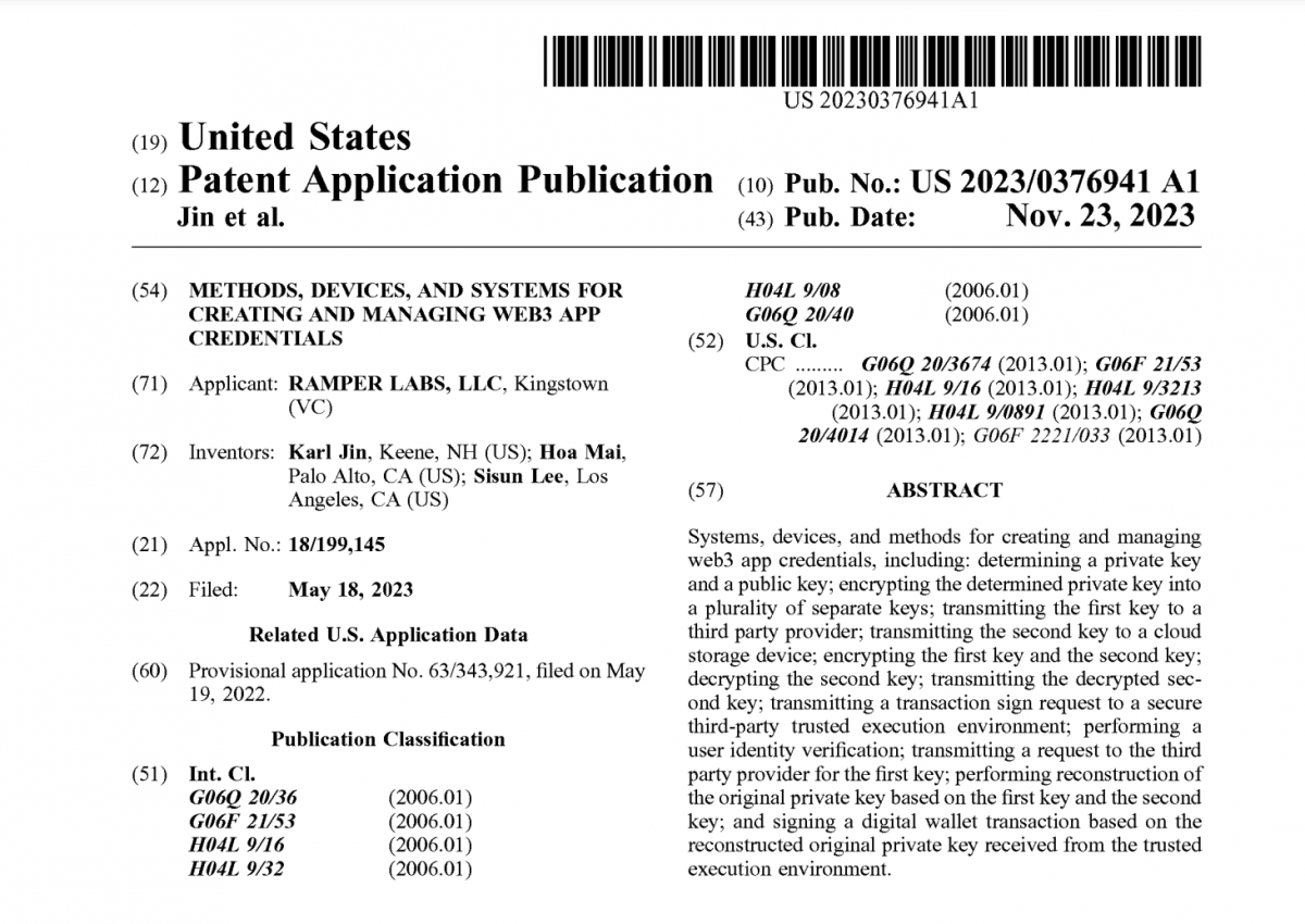 USPTO công bố bằng sáng chế Ramper, giúp hàng tỷ người tiếp cận blockchain