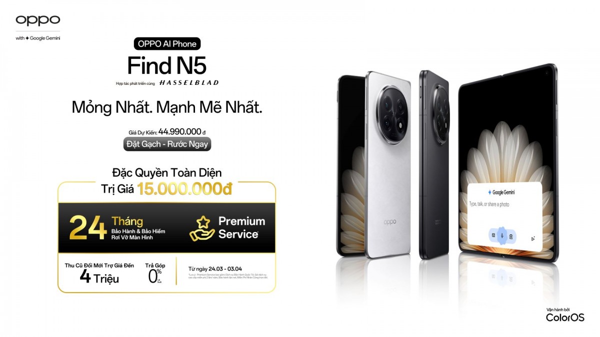 OPPO Find N5 mở đặt trước từ hôm nay