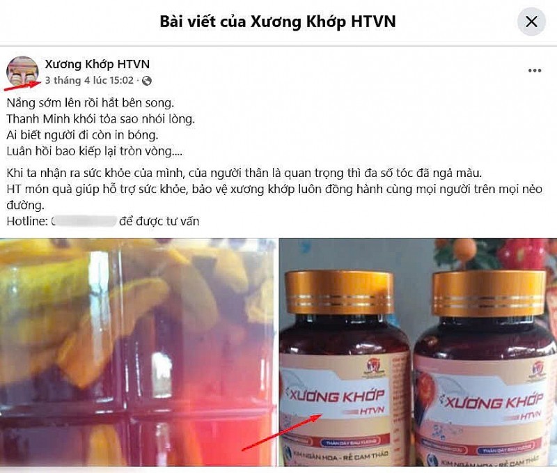 Cảnh báo sản phẩm xương khớp HTVN chứa chất cấm gây nguy hại sức khỏe