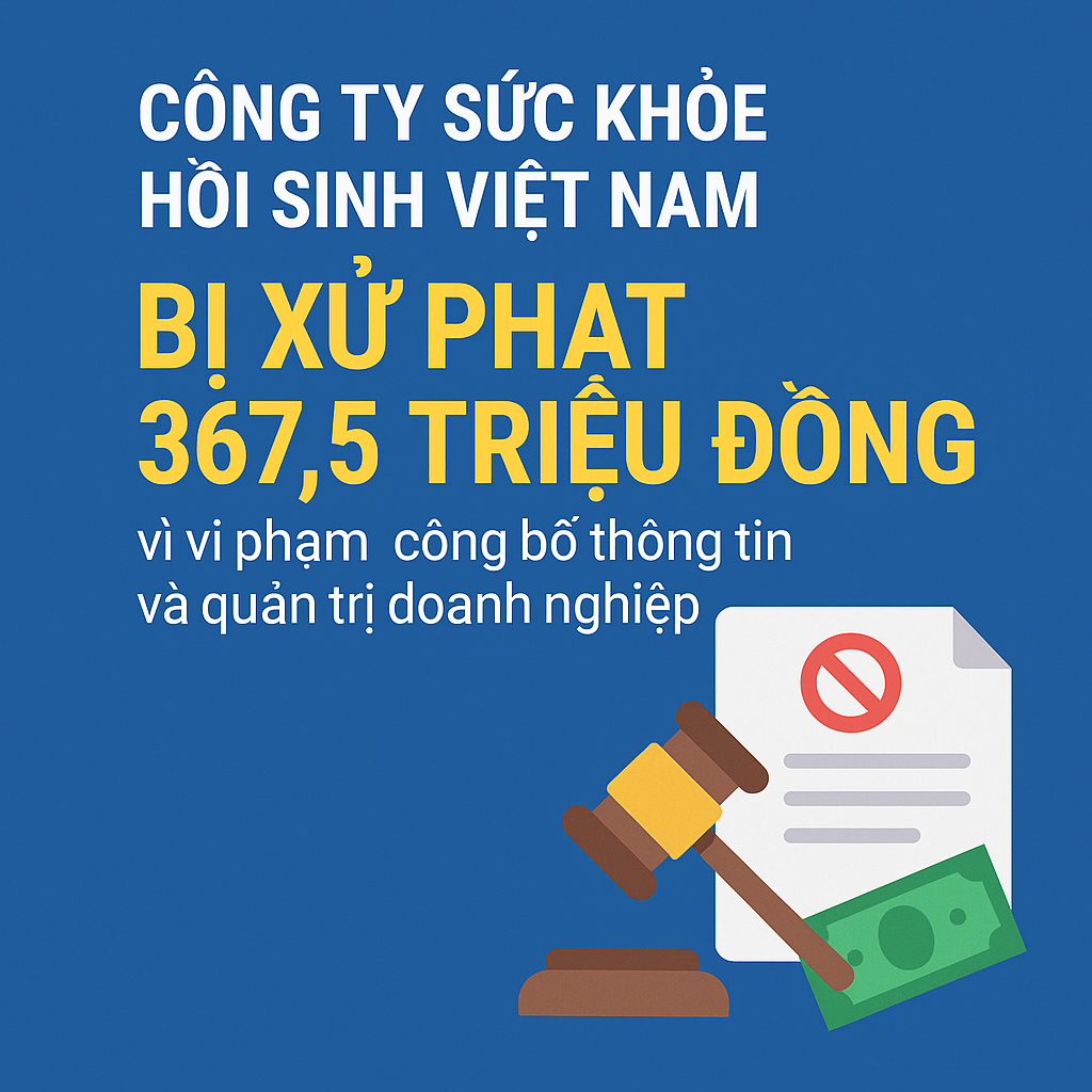 Ủy ban Chứng khoán Nhà nước xử phạt Công ty Cổ phần Crystal Bay UBCKNN xử phạt công ty Cổ phần Sức khỏe Hồi sinh Việt Nam 367,5 triệu đồng