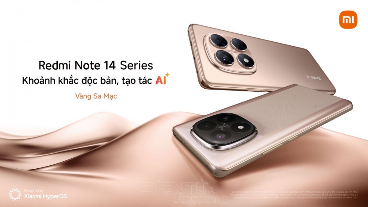 Redmi Note 14 Vàng Sa Mạc 