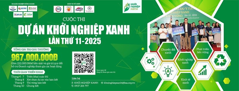 Khởi động cuộc thi “Dự án Khởi nghiệp Xanh 2025” với tổng giải thưởng gần 1 tỷ đồng