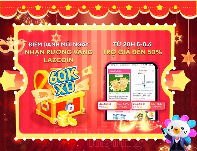 Lazada tung loạt ưu đãi đậm sâu dịp 6.6