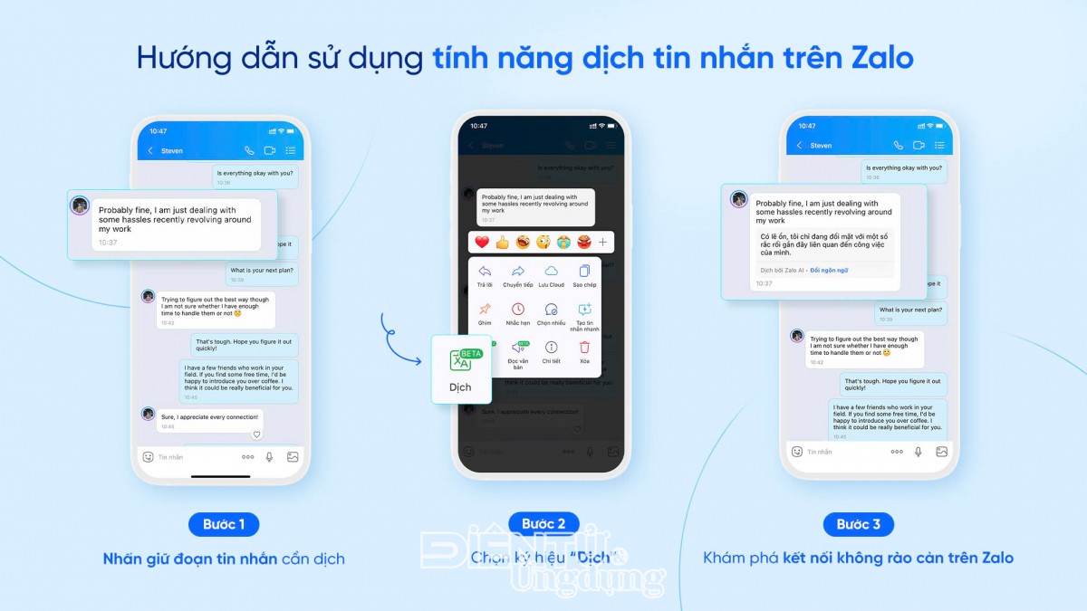 Hơn 1,1 triệu người dùng sử dụng Zalo để dịch thuật Hơn 1,1 triệu người dùng sử dụng Zalo để dịch thuật