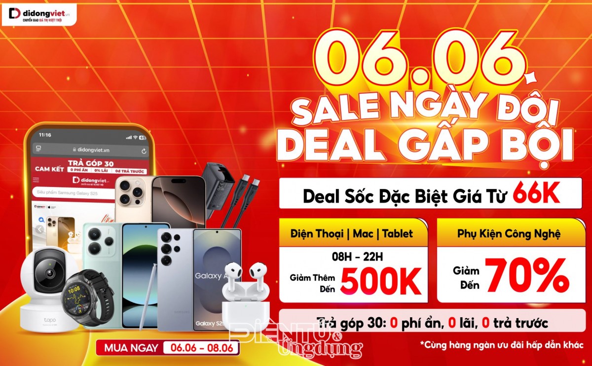 Sale ngày đôi 6/6, giá iPhone 16 Pro Max giảm hơn 5 triệu đồng Sale ngày đôi 6/6, giá iPhone 16 Pro Max giảm hơn 5 triệu đồng