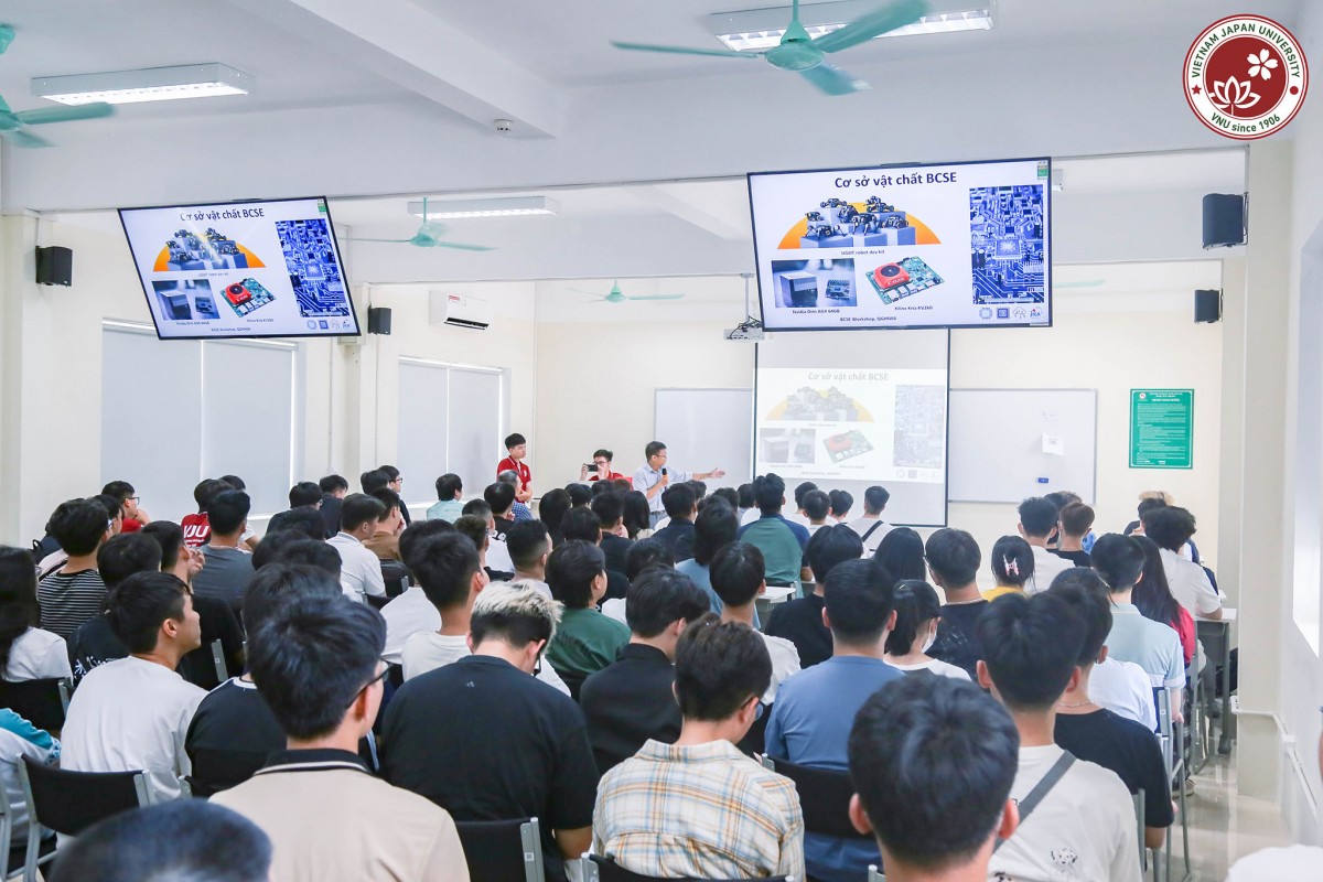 Một tiết học tại trường Đại học Việt Nhật. Ảnh: Trường Đại học Việt Nhật