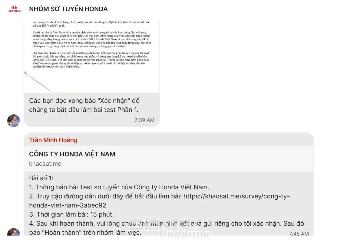 Cảnh báo: Giả danh tuyển dụng Honda Việt Nam để chiếm đoạt tài sản qua ứng dụng Signal