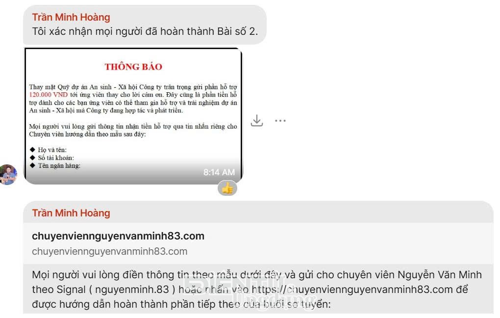Cảnh báo: Giả danh tuyển dụng Honda Việt Nam để chiếm đoạt tài sản qua ứng dụng Signal