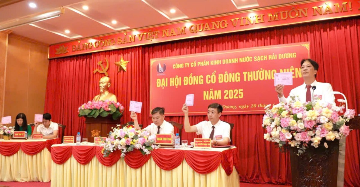 Công ty CP Kinh doanh nước sạch Hải Dương: Cổ tức năm 2024 vượt kế hoạch, hướng tới phát triển bền vững Công ty CP Kinh doanh nước sạch Hải Dương: Cổ tức năm 2024 vượt kế hoạch, hướng tới phát triển bền vững