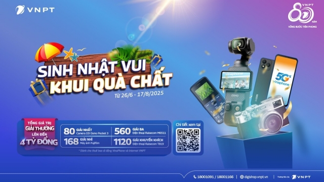 Mừng sinh nhật 29 năm, VinaPhone mang đến nhiều phần quà giá trị