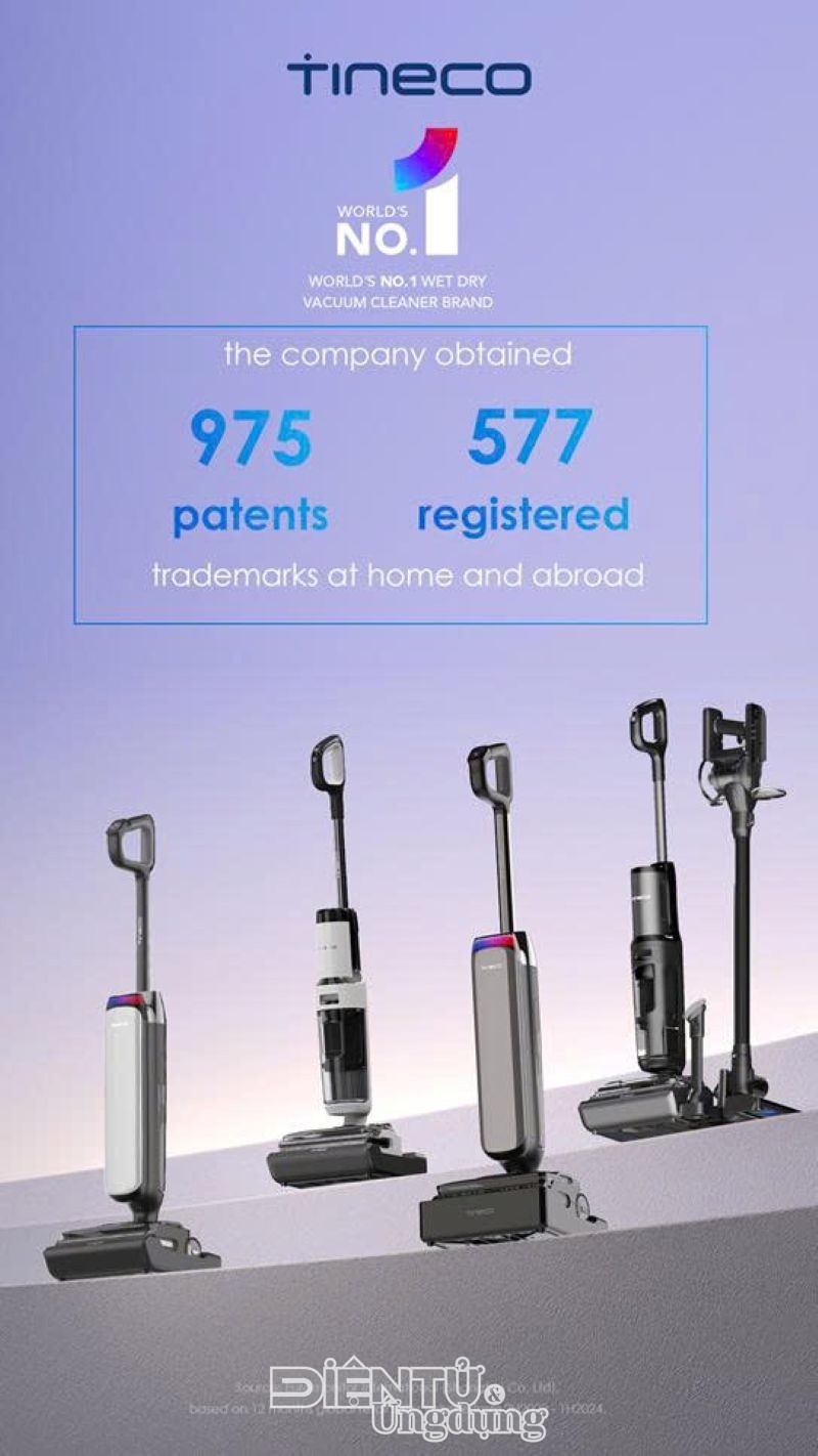 Tineco duy trì vị thế máy lau nhà khô ướt số 1 thế giới