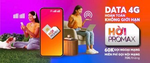 Trải nghiệm data 4G không giới hạn cùng Vietnamobile
