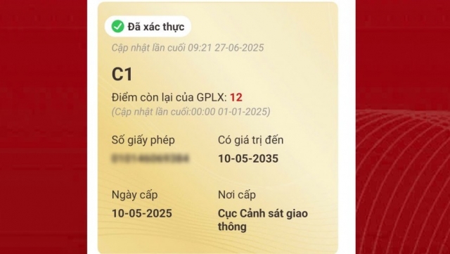 Cách hiển thị bằng lái xe mới trên VNeID sau khi hoàn thành thủ tục online