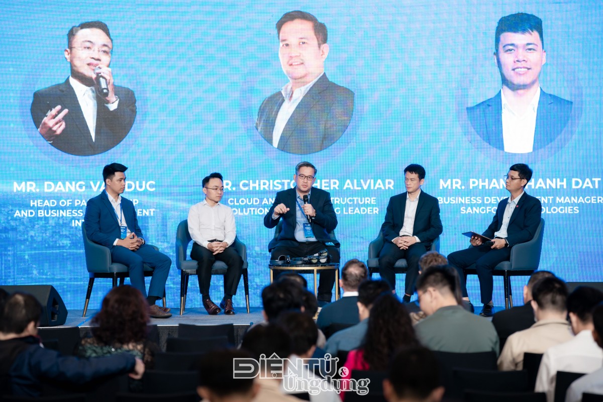 ông Phạm Thành Đạt – Giám đốc kinh doanh Sangfor Việt Nam chia sẻ tại DCCI Summit 2025
