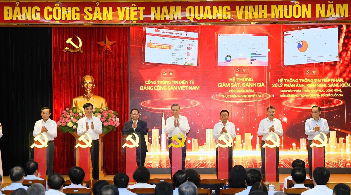 Ra mắt 3 nền tảng số phục vụ triển khai Nghị quyết 57 của Bộ Chính trị