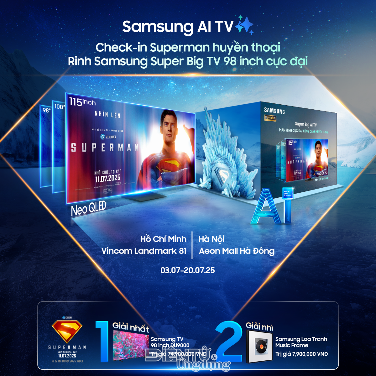 Trải nghiệm phim điện ảnh bon tấn cùng Samsung AI TV “siêu to khổng lồ”