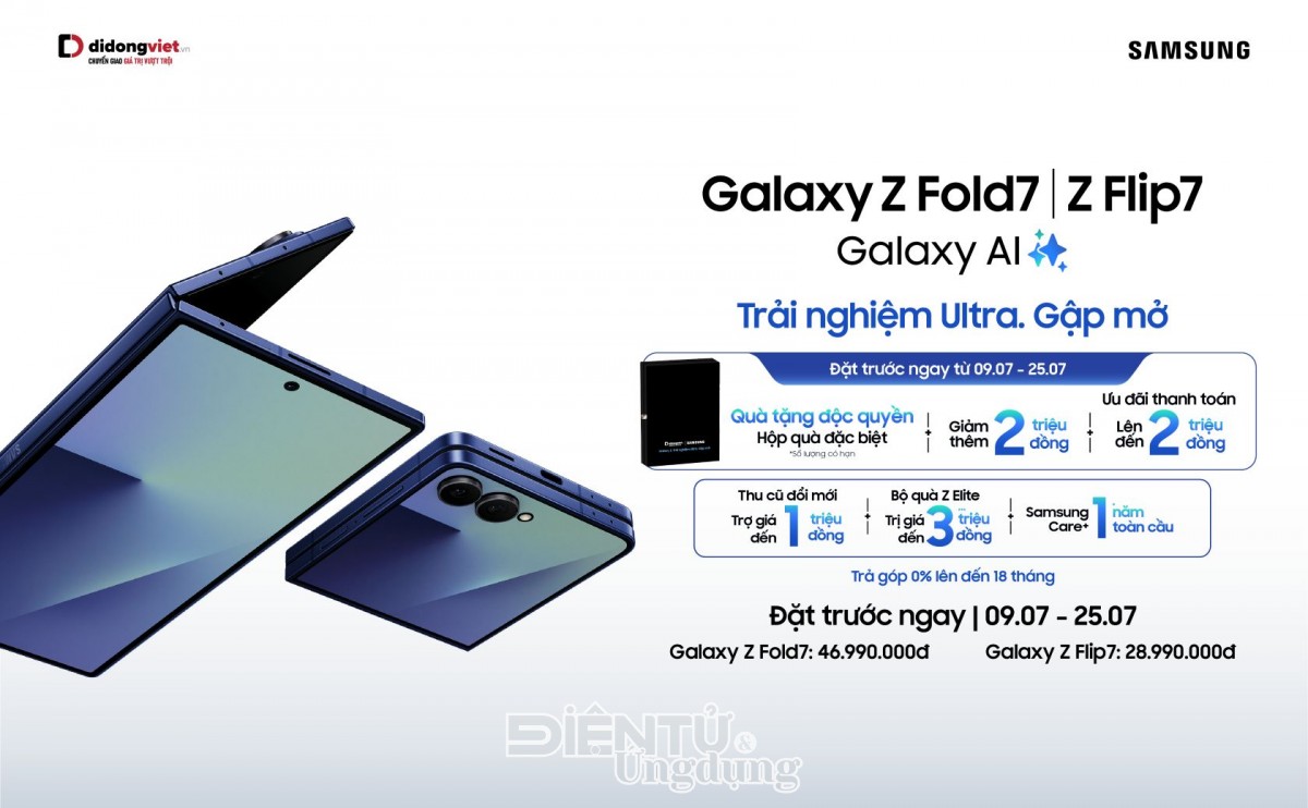 Đặt trước Galaxy Z Fold7 | Z Flip7, nhận bộ quà tặng hấp dẫn Đặt trước Galaxy Z Fold7 | Z Flip7, nhận bộ quà tặng hấp dẫn