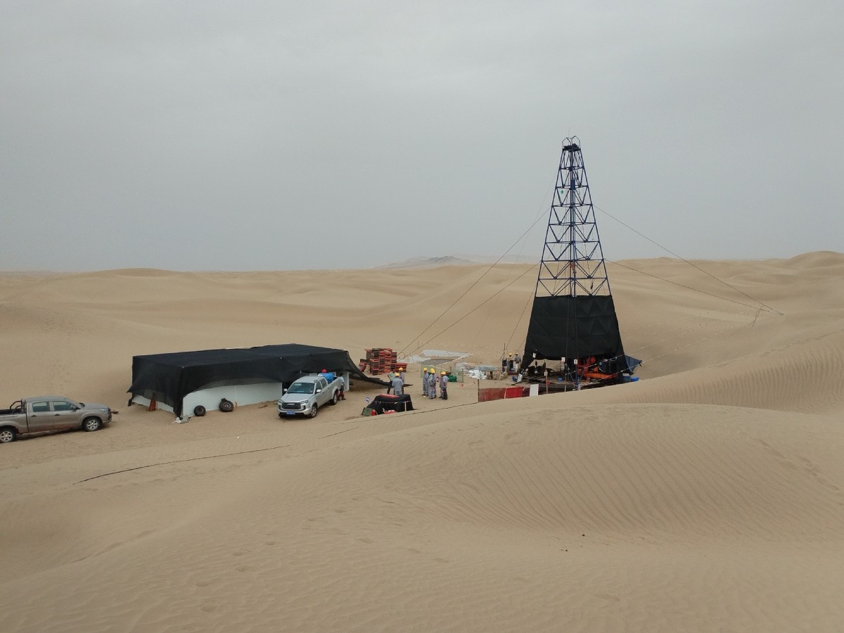 Các hoạt động khoan đang tiến hành tại khu vực khoáng hóa uranium có giá trị công nghiệp mới phát hiện. Ảnh: Chinadaily