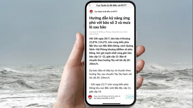 Ứng phó với cơn bão số 3, Bộ NN&MT gửi 29 triệu tin nhắn cảnh báo