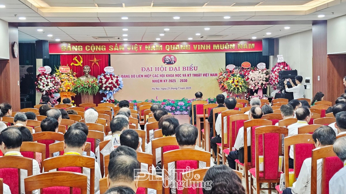Quang cảnh trang nghiêm Đại hội Đảng bộ Liên hiệp các Hội Khoa học và Kỹ thuật Việt Nam nhiệm kỳ 2025-2030 Quang cảnh trang nghiêm Đại hội Đảng bộ Liên hiệp các Hội Khoa học và Kỹ thuật Việt Nam nhiệm kỳ 2025-2030
