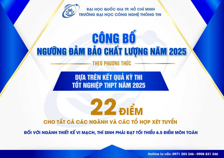 Trường Đại học Công nghệ Thông tin bất ngờ điều chỉnh điểm sàn 2025 Trường Đại học Công nghệ Thông tin bất ngờ điều chỉnh điểm sàn 2025