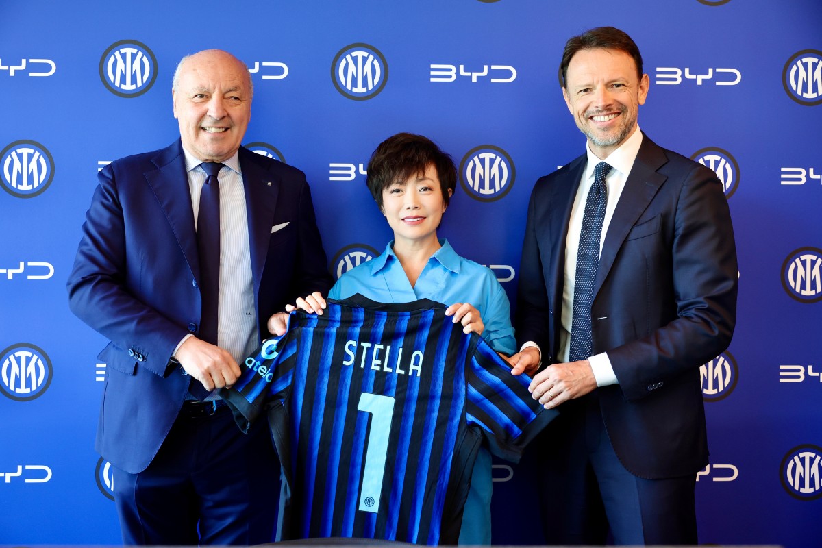 BYD trở thành đối tác ô tô toàn cầu của CLB bóng đá Inter Milan