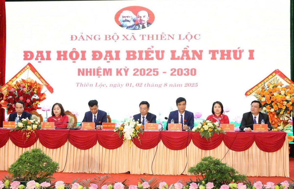Đại hội đại biểu Đảng bộ xã Thiên Lộc lần thứ I, nhiệm kỳ 2025 – 2030