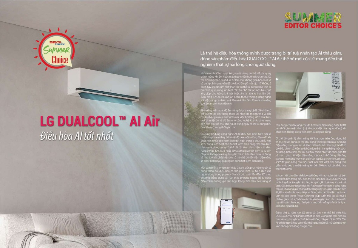 LG DUALCOOL AI Air 2025: Điều hòa AI tốt nhất