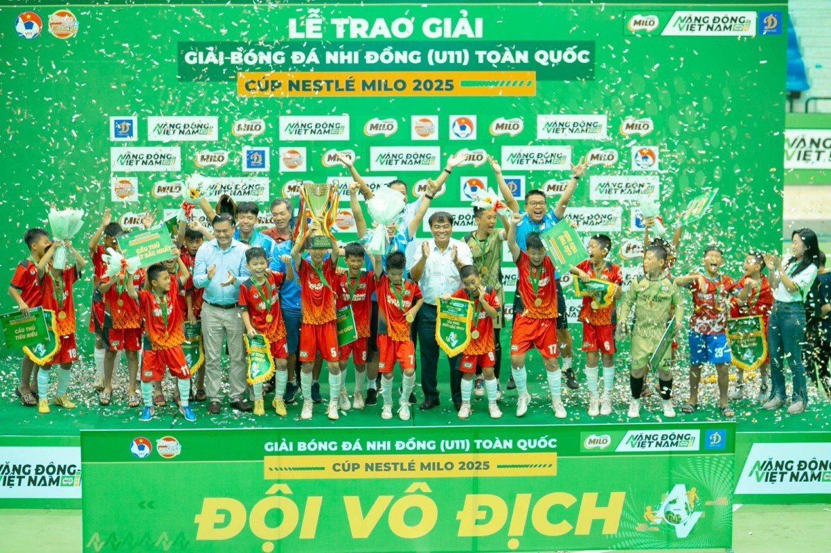 U11 Hưng Yên vô địch giải Bóng đá Nhi đồng Toàn quốc