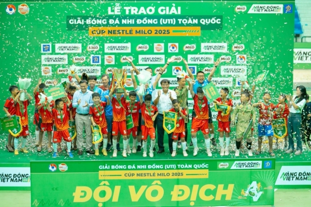 U11 Hưng Yên vô địch giải Bóng đá Nhi đồng Toàn quốc
