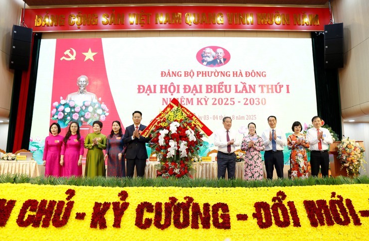 Đại hội đại biểu Đảng bộ phường Hà Đông nhiệm kỳ 2025-2030 thành công tốt đẹp