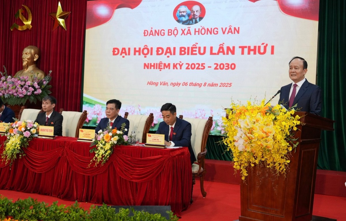 Hồng Vân tổ chức thành công Đại hội Đảng bộ xã lần thứ I, nhiệm kỳ 2025–2030 Hồng Vân tổ chức thành công Đại hội Đảng bộ xã lần thứ I, nhiệm kỳ 2025–2030