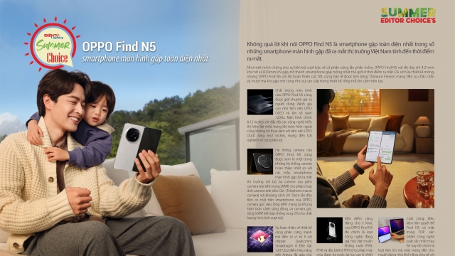 OPPO Find N5: smartphone màn hình gập toàn diện nhất