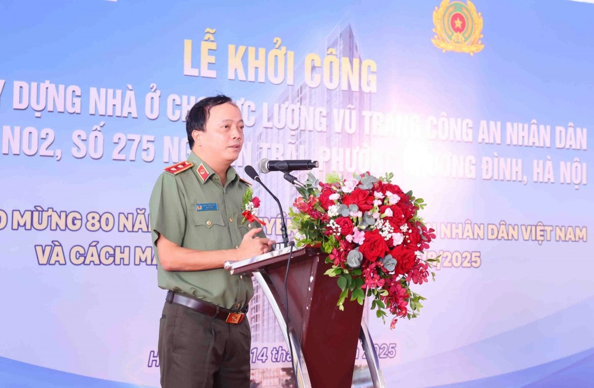 Hà Nội: Khởi công Dự án nhà ở hơn 400 căn hộ cho lực lượng Công an nhân dân
