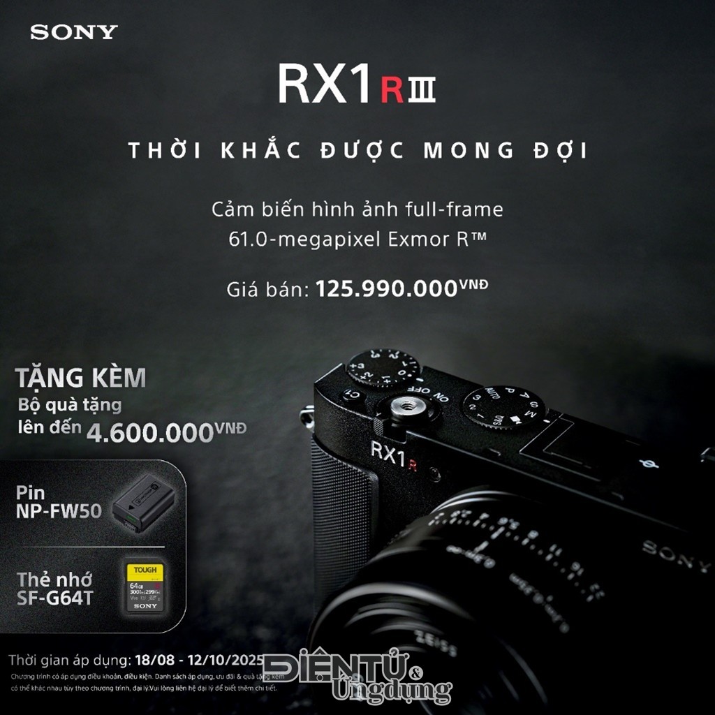 Sony ra mắt máy ảnh compact cao cấp RX1R III