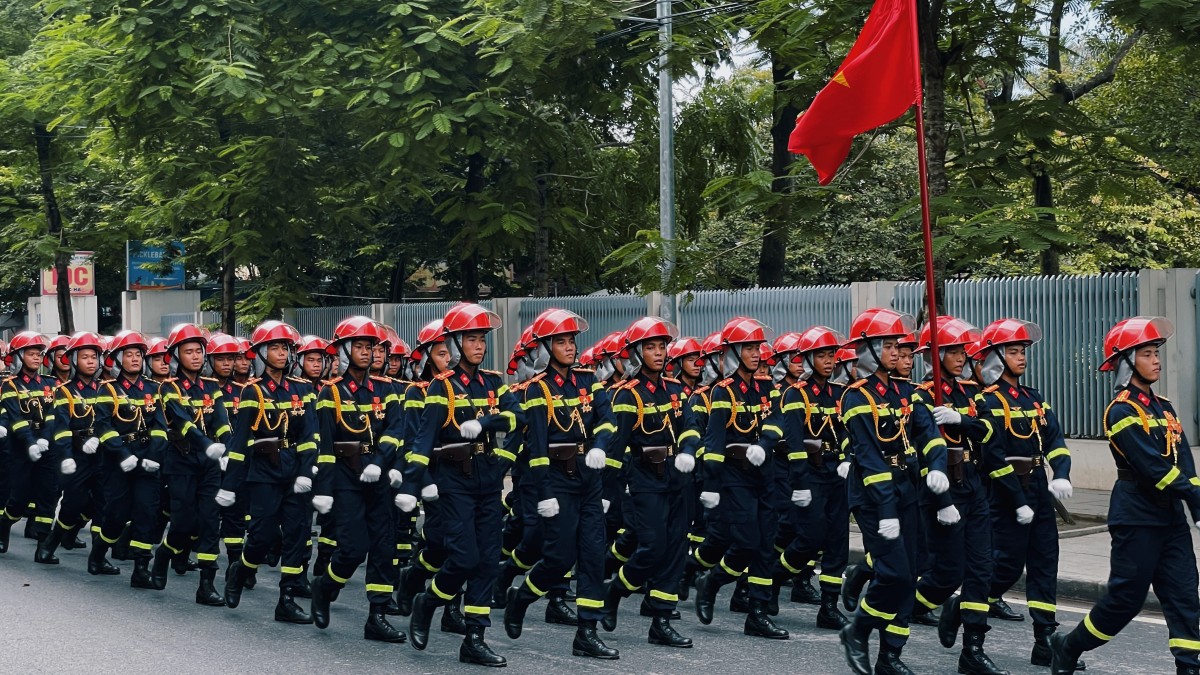 Nhìn lại khoảnh khắc Khối đứng A80 di chuyển trước Lễ Sơ duyệt 27/8
