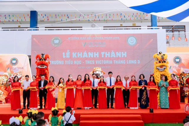 Khánh thành Trường Tiểu học và Trung học cơ sở Victoria Thăng Long 3 tại Hà Nội