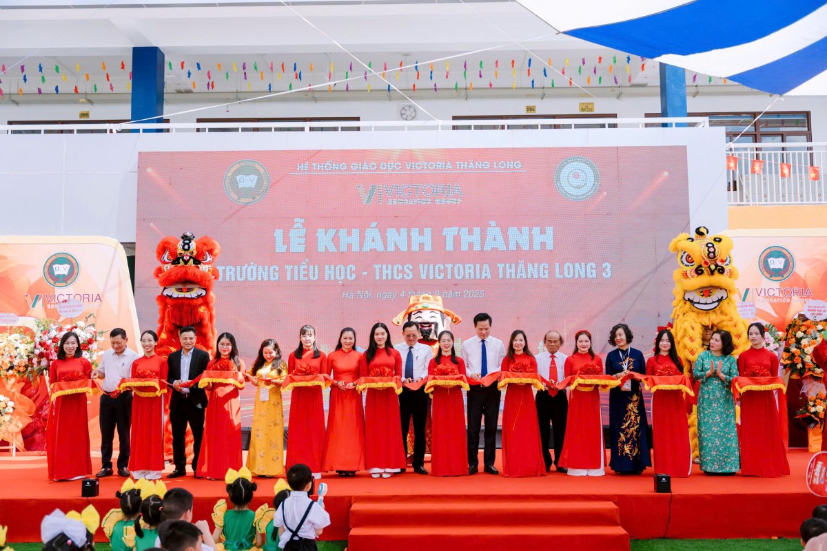 Khánh thành Trường Tiểu học và Trung học cơ sở Victoria Thăng Long 3 tại Hà Nội
