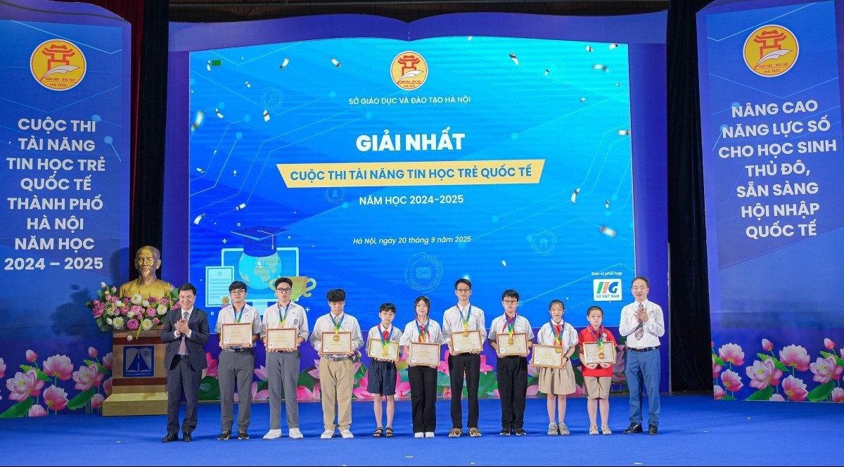 Vinh danh 223 học sinh và 8 tập thể tiêu biểu đạt thành tích nổi bật trong Cuộc thi Tài năng Tin học trẻ Quốc tế TP Hà Nội