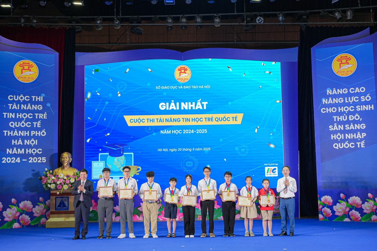 Cuộc thi Tài năng Tin học trẻ Quốc tế 2025 vinh danh 223 học sinh xuất sắc