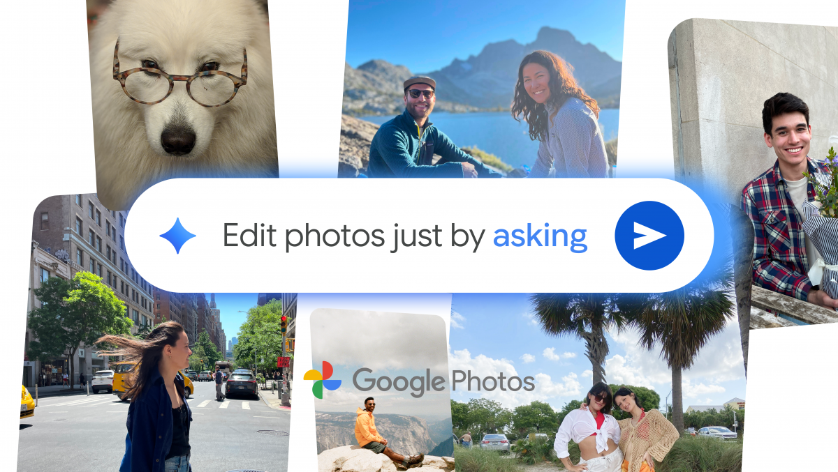 Tính năng chỉnh sửa ảnh bằng văn bản hoặc giọng nói với AI của Google Photos. Ảnh: Google
