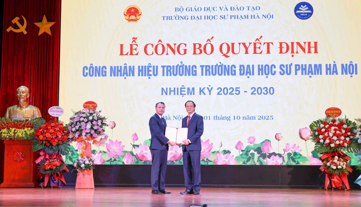 PGS.TS. Nguyễn Đức Sơn được công nhận Hiệu trưởng Trường Đại học Sư phạm Hà Nội nhiệm kỳ 2025–2030 PGS.TS. Nguyễn Đức Sơn được công nhận Hiệu trưởng Trường Đại học Sư phạm Hà Nội nhiệm kỳ 2025–2030