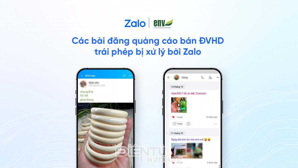 Zalo chung tay ngăn chặn buôn bán động vật hoang dã trái phép Zalo chung tay ngăn chặn buôn bán động vật hoang dã trái phép